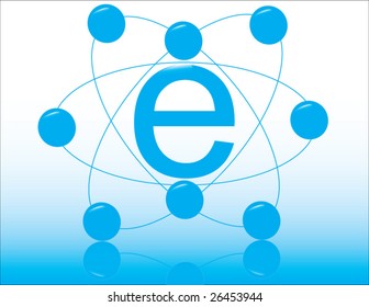 glossy Internet Icon resembles communication concept.