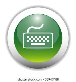 Glossy Keyboard Sign Button