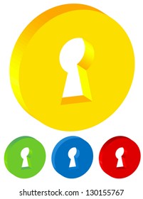 Glossy Keyhole Icon Template