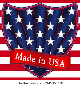 Glossy label Made in USA.