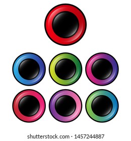 glossy labels or tags. circle sticker with gradient color.trendy color. modern design.set 