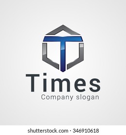 Glossy Letter T Logo