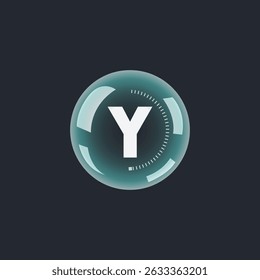 Glossy Letter Y Logo Design