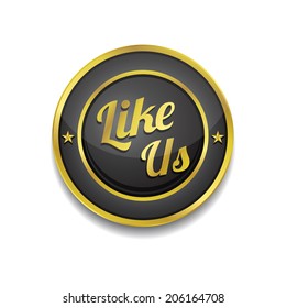 Glossy Like Us Vector Icon Button