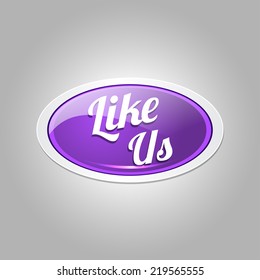 Glossy Like Us Vector Icon Button
