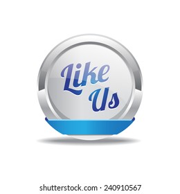 Glossy Like Us Vector Icon Button