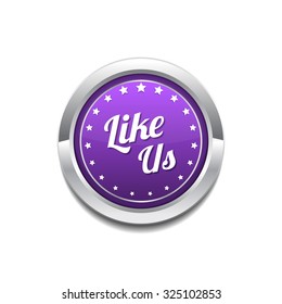 Glossy Like Us Vector Icon Button