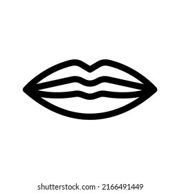Glossy Lips Icon Vector Symbol Design Illustration