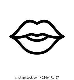 Glossy Lips Icon Vector Symbol Design Illustration