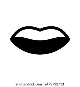 Glänzende Lippen Symbol Vektorgrafik Symbol Design Illustration