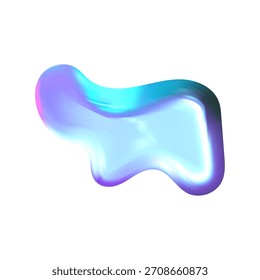 Glossy liquid 3D blob in chrome finish. Futuristic Y2K tone and metallic flow create a sleek 3D chrome blob.