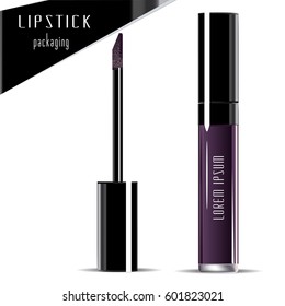 Glossy Liquid Lipstick. Vector illustration. 