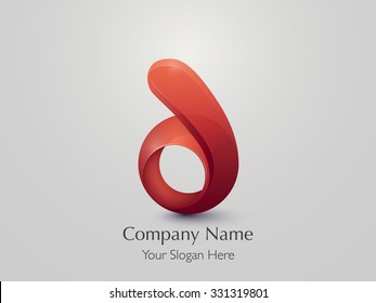 Glossy Logo Design. Colorful Icon. Vector Illustration.