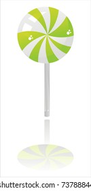 glossy lollipop isolated on white