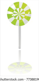 glossy lollipop isolated on white