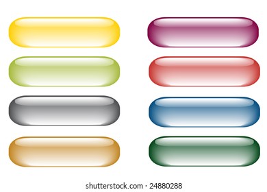 Glossy long buttons
