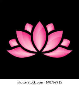 glossy lotus flower for design vector