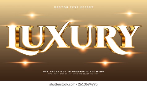 Glossy Luxury 3D editable text effect Template Suitable for glowing sparkle concept
