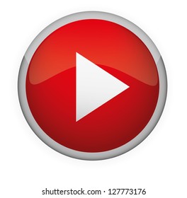 Glossy Media Button,Play . Vector