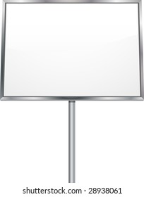 glossy, metal framed billboard ready for your message