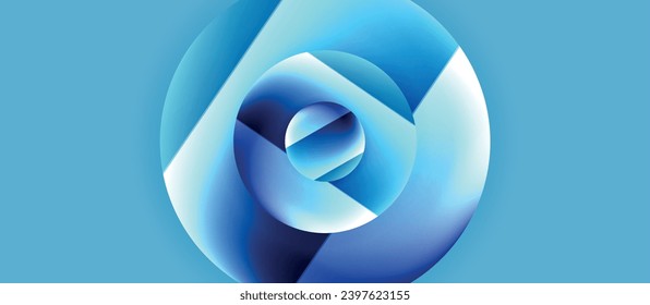 Glossy metal glowing circles geometric background. Minimal abstract composition. Vector illustration For Wallpaper, Banner, Background, Card, Book Illustration, landing page