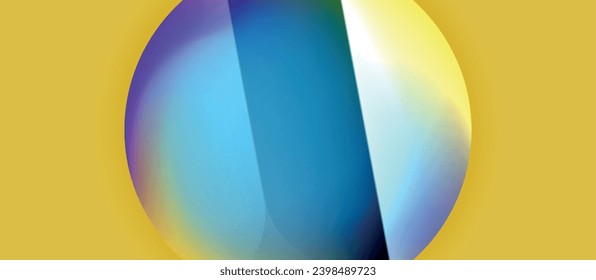 Glossy metal glowing circles geometric background. Minimal abstract composition. Vector illustration For Wallpaper, Banner, Background, Card, Book Illustration, landing page