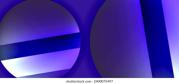 Glossy metal glowing circles geometric background. Minimal abstract composition. Vector illustration For Wallpaper, Banner, Background, Card, Book Illustration, landing page