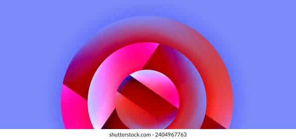 Glossy metal glowing circles geometric background. Minimal abstract composition. Vector illustration For Wallpaper, Banner, Background, Card, Book Illustration, landing page