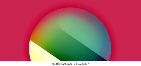 Glossy metal glowing circles geometric background. Minimal abstract composition. Vector illustration For Wallpaper, Banner, Background, Card, Book Illustration, landing page