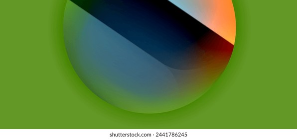 Glossy metal glowing circles geometric background. Minimal abstract composition. Vector illustration For Wallpaper, Banner, Background, Card, Book Illustration, landing page