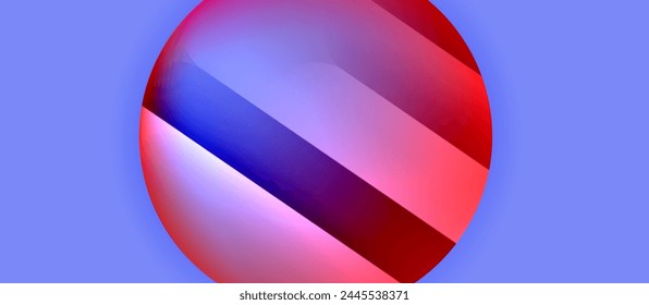 Glossy metal glowing circles geometric background. Minimal abstract composition. Vector illustration For Wallpaper, Banner, Background, Card, Book Illustration, landing page