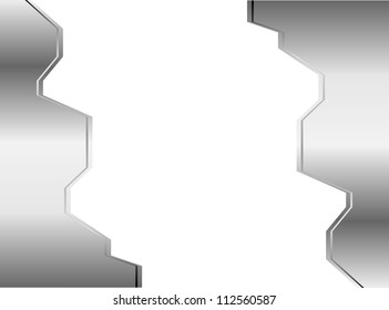 Glossy metal plate vector background