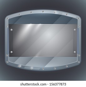 glossy metal speech bubble