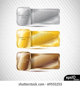 Glossy metal speech bubble (rich frame)