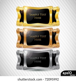 Glossy metal speech bubble (rich frame)