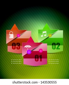 Glossare moderne Banner-Infografik-Vektorvorlage