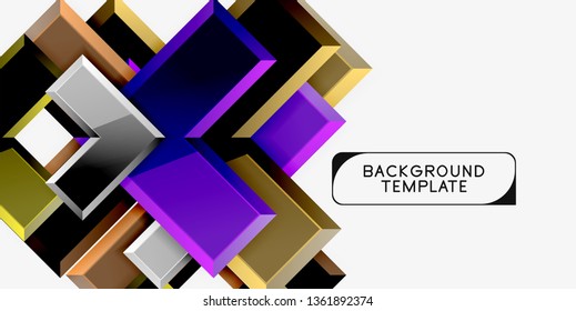Fundo geométrico moderno brilhante, composição de setas abstratas. Vetor