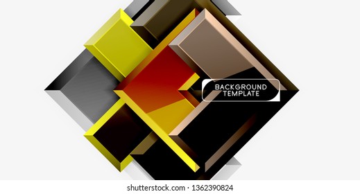 Fondo geométrico moderno brillante, composición de flechas abstractas. Vector