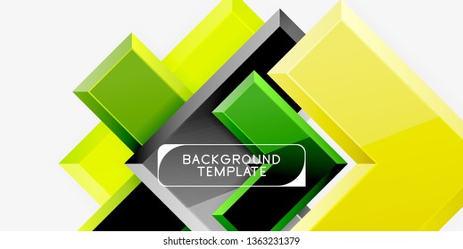 Fundo geométrico moderno brilhante, composição de setas abstratas. Vetor