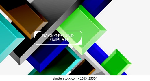 Glossy modern geometric background, abstract arrows composition. Vector