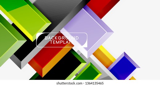 Fundo geométrico moderno brilhante, composição de setas abstratas. Vetor