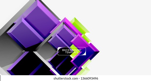 Fondo geométrico moderno brillante, composición de flechas abstractas. Vector