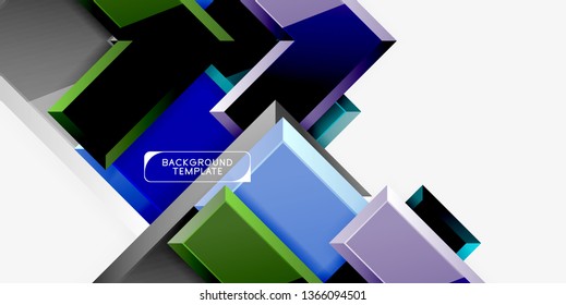 Fondo geométrico moderno brillante, composición de flechas abstractas. Vector