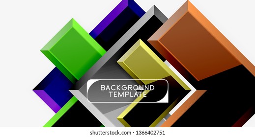 Fondo geométrico moderno brillante, composición de flechas abstractas. Vector