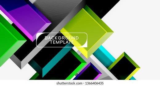 Glossy, zeitgenössischer geometrischer Hintergrund, abstrakte Pfeilzusammensetzung. Vektorgrafik