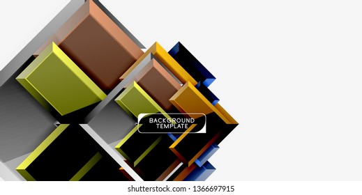 Fondo geométrico moderno brillante, composición de flechas abstractas. Vector