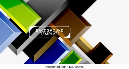 Fondo geométrico moderno brillante, composición de flechas abstractas. Vector