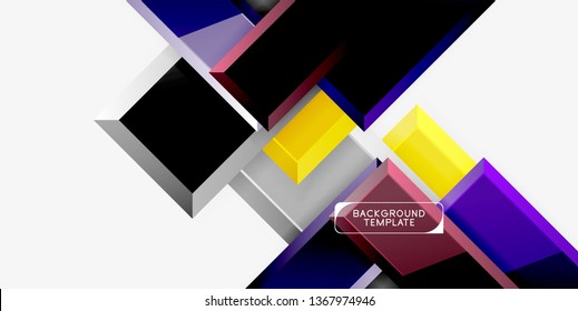 Fondo geométrico moderno brillante, composición de flechas abstractas. Vector