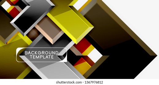 Fondo geométrico moderno brillante, composición de flechas abstractas. Vector