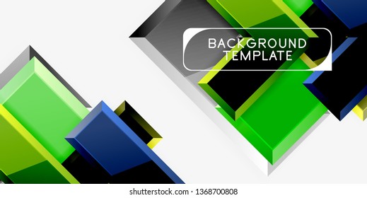 Fondo geométrico moderno brillante, composición de flechas abstractas. Vector